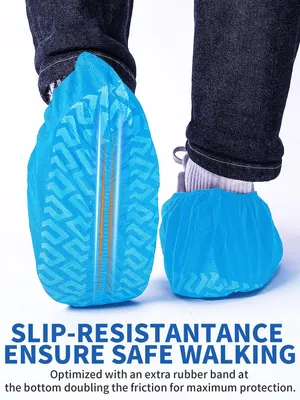 Imagen del producto de Cubrezapatos XL, fabricados con material de fieltro antideslizante, resistentes a la abrasión, talla única hasta el 47, para uso en interiores y exteriores