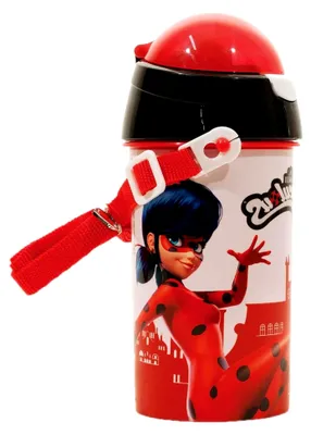 Produktbild von Trinkbecher Miraculous 420 ml rot/schwarz