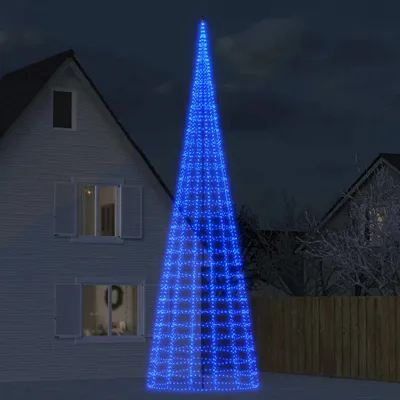Zdjęcie produktu dla vidaXL Choinka LED na maszt 3000 LED niebieska 800 cm