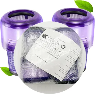 Produktbild von 2 Stück Filters für V12, Filter für V12 Slim* Absolute* Filter Absolute Total Clean/Extra/Fluffy Vacuum Cleaner Waschbar Zubehör Ersetzen Sie Part 97-15-17-01