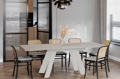 Produktbild von ENDO-Möbel Ausziehbarer Esstisch Como Kaschmir 130-210cm (Kaschmir Beige)