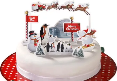 Produktbild von Torten Dekoset Weihnachts Pinguine