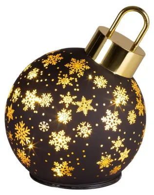 Productafbeelding van Draaiende kerstbal d14h18 zwart Decoris, AI-gegenereerde afbeelding