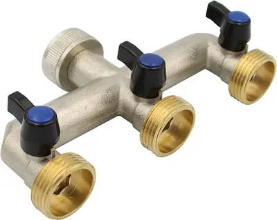 Produktbild von Wasserverteiler 3-fach 1" Messing