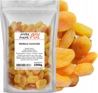 Zdjęcie produktu dla MORELE SUSZONE 1kg Jasne naturalne słodkie świeże wysoka jakość Kol-Pol