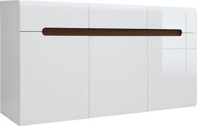 Produktbild von Buffet Darrel mit 3 Schubladen und 3 Türen, Weiß, 150cm