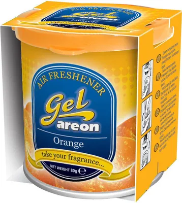 Produktbild von Original Areon Gel CAN Autogel Duftdose Duftbaum Lufterfrischer + DECKEL Orange
