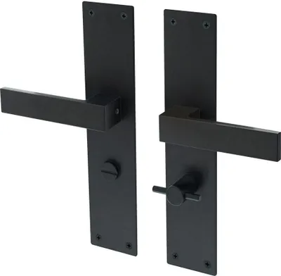 Immagine prodotto di Maniglie per porte Lavuzo Trapini nere - Accessori per porte WC WC63 - Per set