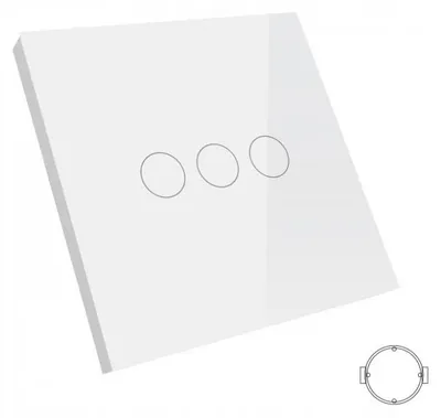 Produktbild von B-LINE Glas Touch Panel 3-fach Weiß