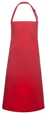 Zdjęcie produktu dla Karlowsky BLS4 | Podstawowy fartuch śliniakowy z klamrą - 75 x 90 cm - Kolor: Czerwony (ok. Pantone 200C) - Rozmiar: 75 x 90 cm (szerokość x długość)