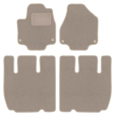 Productafbeelding van Velours automatten voor Chrysler Pacifica II vanaf 2017 – 4-delig, beige, op maat – Wielganizator LUX