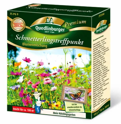 Produktbild von Schmetterlingstreffpunkt (100 g) | Schmetterlingswiese von Quedlinburger, Menge:100 g