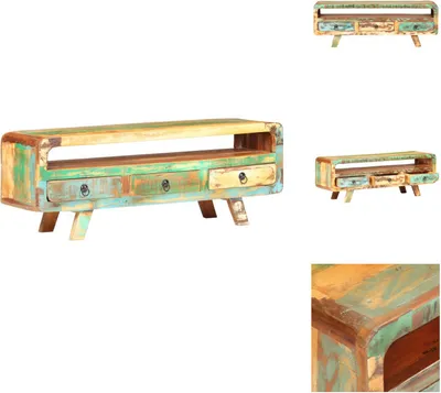 Immagine prodotto di mobile TV vidaXL 117x30x41 cm in legno massiccio antico - Mobili TV
