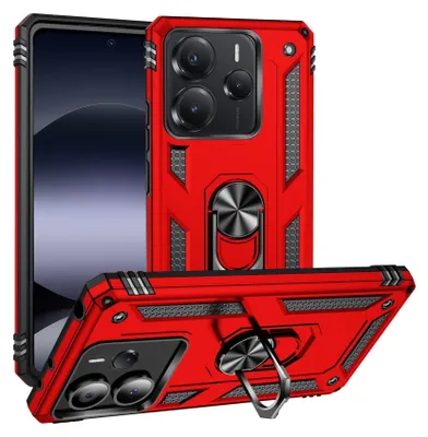 Produktbild von Armor Shield Handyhülle für Xiaomi Redmi Note 14 5G Hülle Ultra Hybrid Case Handy Schutzhülle, Rot