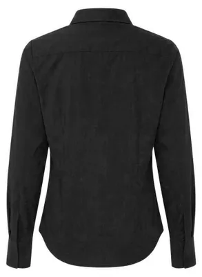 Produktbild von Kustom Kit Damen Poplelin-Bluse, langärmlig, tailliert PC3157 (36 DE) (Schwarz)