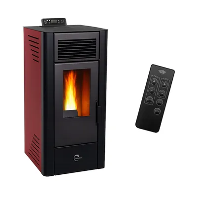 Obrázok produktu pre Vzduchové kachle na pelety Anita 11,6 kW Sannover, bordová