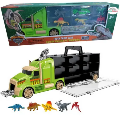 Produktbild von Dino LKW-Transporter mit Dinosauriern, Spielzeug-Set für Kinder