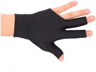 Obrázok produktu pre Rukavice na biliard, elastické, vyrobené zo Elastanu, čierne, zaisťujúce pohodlie a flexibilitu