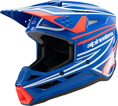 Produktbild von Alpinestars SM3 Wurx Jugend Motocross Helm, blau/rot/weiß, Y/S (48/49)