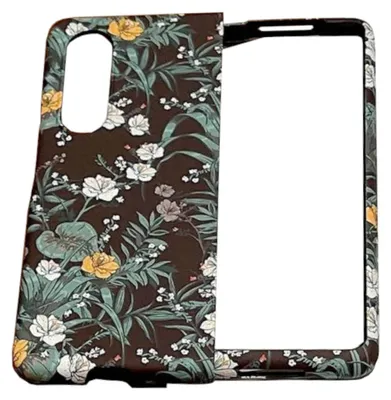 Imagen del producto de Funda protectora con diseño floral texturizado para Samsung Galaxy Z Fold4, motivo: gardenia