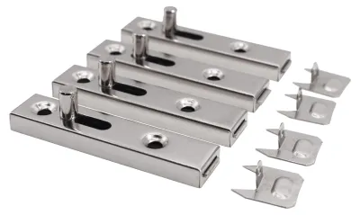 Produktbild von Set mit 4 Metall-Türbeschlägen mit Scharnier – 70 mm für Türen