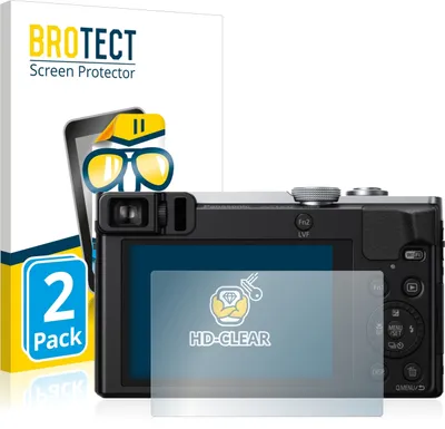 Produktbild von 2x Für Panasonic Lumix DMC-TZ70 Schutzfolie BROTECT Displayschutz Display Schutz Folie Klar Transparent