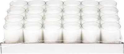 Produktbild von Refill Kerzen / Teelichteinsatz in Transparent, Ø 50 x 65 mm, 24 Stück - Brenndauer ca. 24 Std.