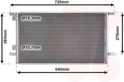 Immagine prodotto di VAN WEZEL 43005253 Condensatore climatizzatore Condensatore climatizzatore per RENAULT LAGUNA I (B56, 556)