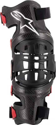 Obrázok produktu pre BIONIC-10 CARBON kolenné ortézy, ALPINESTARS (čierna/červená, ľavé koleno, veľkosť M)