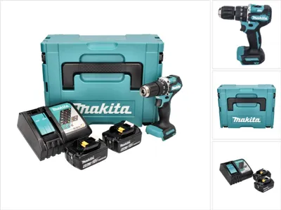 Produktbild von Makita DHP 487 RGJ Akku Schlagbohrschrauber 18 V 40 Nm Brushless + 2x Akku 6,0 Ah + Ladegerät + Makpac