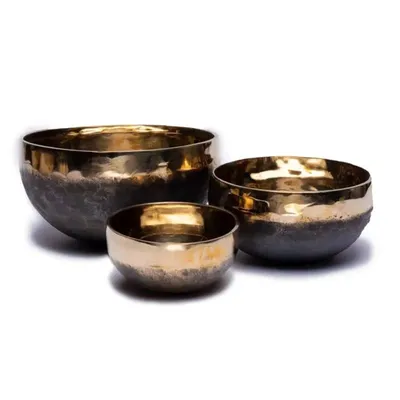 Produktbild von Klangschale Ishana Schwarz/Gold - 375-425 G; 11-13 cm