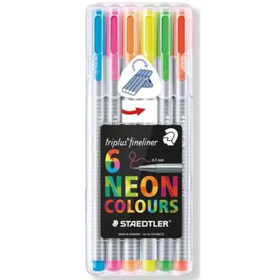 Produktbild von Staedtler Fineliner triplus neon 6St Box