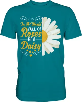 Produktbild von Gänseblümchen Motivation Shirt Garten Motiv Gärtner – Diva Blue / XXL