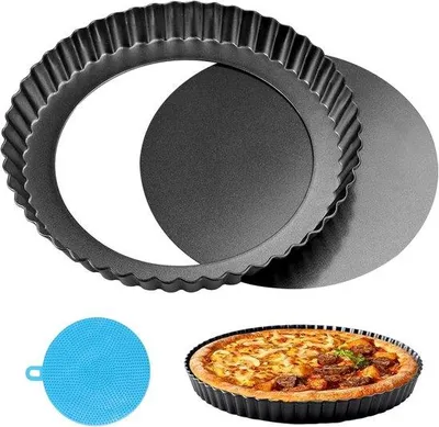 Produktbild von Famanu Quicheform 12 cm - Tortenform mit Hebeboden für Obst- und herzhafte Torten