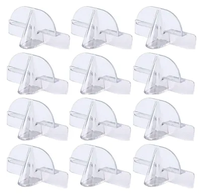 12 selbstklebende Brillenhalter, transparent, 8×4×2,7 cm