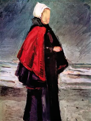 Produktbild von Vincent Van Gogh Kunstdruck Bild - Fischerfrau Am Strand, 1882 (80 x 60 cm)