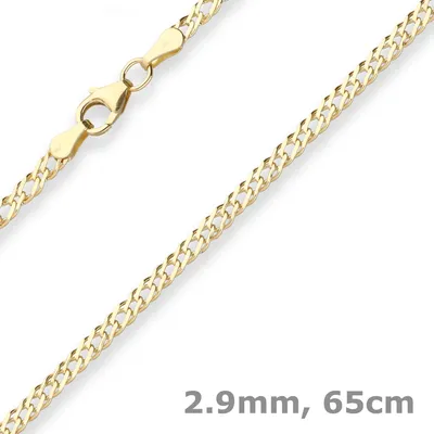 2-9mm-Zwillingspanzerkette-aus-375-Gelbgold-65cm