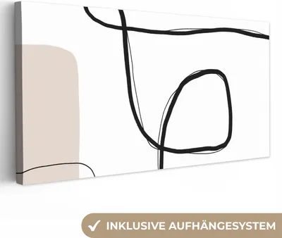 Obrázek produktu pro OneMillionCanvasses® - Plátno nástěnné umění - Abstraktní - Pastel - Minimalismus, nástěnná malba, nástěnné dekorace obrazy obývací pokoj, 80x40cm
