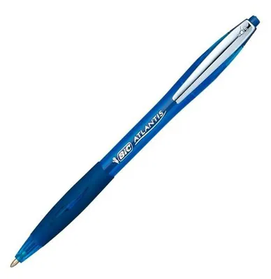 Obrázok produktu pre BIC Atlantis Soft, Klip, Zasúvacie pero so sponou, Doplňovacie, Modrá, 12 kusov, Stredná