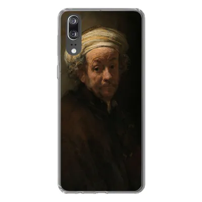 Produktbild von MuchoWow® Handyhülle Schutzhülle Hülle für Huawei P20 Selbstbildnis als Apostel Paulus - Gemälde von Rembrandt van Rijn Silikon Softcase Handy Hülle - Hardcover
