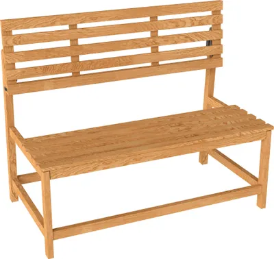 Produktbild von 2-Sitzer Gartenbank Holz, wetterfest Sitzbank, UV-Beständig Gartenmöbel mit Umwandelbare Rückenlehnen 110x61x89cm, Teak