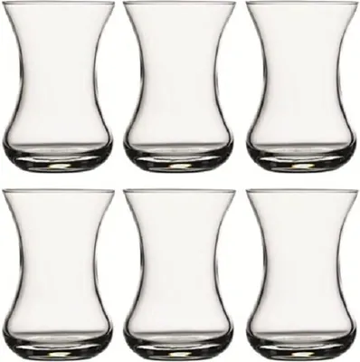 Produktbild von Pasabahce - Teeglas-Set - Ince Belli - 125 ml - Klarglas - Set mit 6 Gläsern