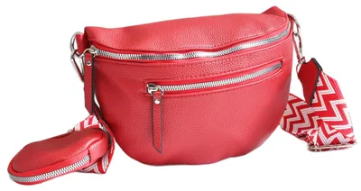 Produktbild von irisaa Umhängetasche Damen Crossbody Bag, 3 in 1 Schultertasche, Bauchtasche mit Reißverschluss und Verstellbarem breitem Gurt, Handtasche für Männer Frauen