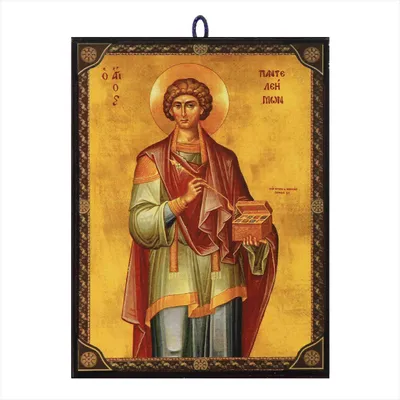 Produktbild von Ikone Heiliger Pantaleon orthodox e Reproduktion aus Griechenland