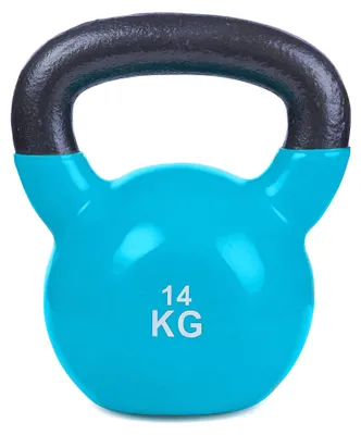 Produktbild von Sport-Thieme Kettlebell "Vinyl", 14 kg, Hellblau