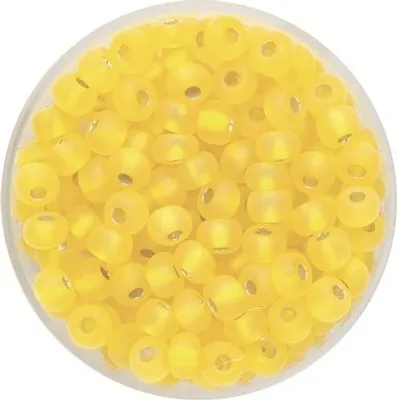Produktbild von Rocailles Silbereinzug matt gelb 4,5 mm 17 g