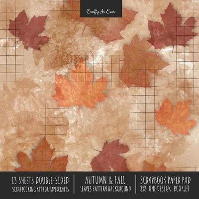 Produktbild von Autumn Fall Scrapbook Paper Pad 8x8 Decorative Scrapbooking Kit for Cardmaking Gifts, DIY Crafts, Printmaking, Papercrafts, Leaves Pattern Designer Paper