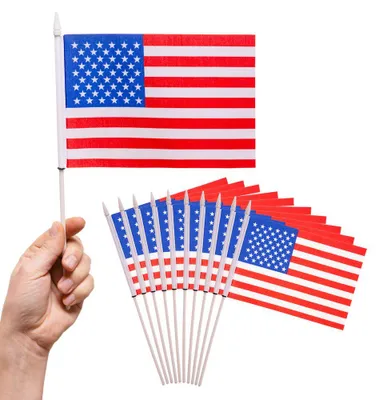 Produktbild von PHENO FLAGS Handfahne USA Amerika Fähnchen Stockfahne Handflagge Fanartikel