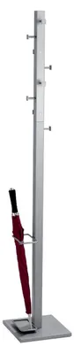 Produktbild von Garderobenständer Slimline, 8 Haken, alusilber