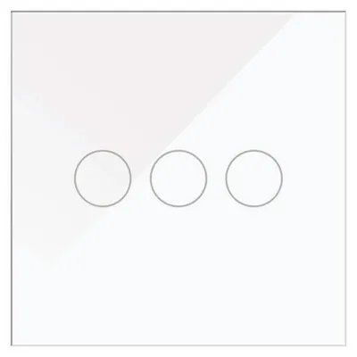 Touch-Dimmer aus Glas, Einbau, 86x86x36 mm, TRIAC, 300 V, 10 A